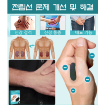 South Moon 신체 건강 관리 용품 신장 케어 클립 신장 보강 경혈 마사지 체내 해독/불순물 제거/신장 기능 개선, 1pcs*4