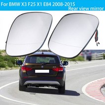 사이드미러보조거울 광각 와이드 사이드 BMW X3 F25 X1 E84 2008 2009 2010 2011 2012 2013 2014 2015 용 자동차 좌우측 리어 뷰 윙 미러 유, Left