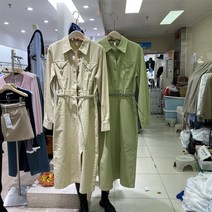 봄시즌 원피스 여한판 신형 라펠 싱글 버튼 스트링끈 동대문