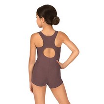 여아용 스쿱 넥 스판덱스 레오타드 민소매 발레 댄스 의상 연습복 체조 스포츠웨어 바디 슈트, [06] XXL, [15] Brown