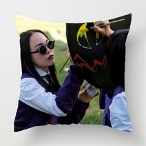 미국 영화 TV 수요일 아담스 베개 커버 성인 가족 허리 홈 장식 소파 자동차 쿠션, [05] 50X50CM Single Print, [17] violet
