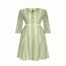 더아이잗뉴욕 더아이잗 버튼 장식 브이넥 레이스 원피스 IL4A0OP21