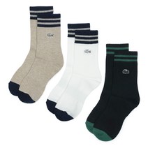 [라코스테(제화)] 라코스테(LACOSTE) 여성 립 조직 스트라이프 양말 (womens)