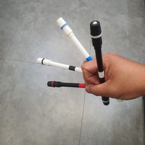 스피닝 볼펜 초보자용 돌리기볼펜 연습용 펜스피닝 작은선물, 검-빨