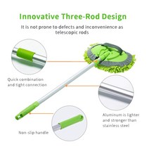세차 워시 미트 2 in 1 Car Wash Mop Mitt with Long Handle nille Microfiber Dust Brush Extension Pole 24-46I