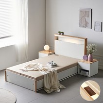 여명 LED 무선충전 황토볼 흙침대 서랍형 벙커 슈퍼싱글SS 퍼보 둘쎄, 그레이SS