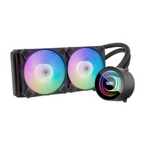 열교환기 커스텀수냉 DarkFlash-pc 컴퓨터 ARGB 워터 쿨링 CPU 라디에이터 팬 120mm cpu 인텔 LGA 1700/1, 04 DX240 Water Cooler_01 Black