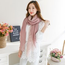 화사한 솔리드 도로시 레이스 머플러