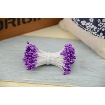 인조 꽃 더블 헤드 수술 진주 공예 케이크 장식 스크랩북 홈 웨딩 파티 300, 10 Purple