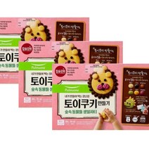 풀무원 토이쿠키만들기 숲속 동물들 생일파티 (300g(6구)x3박스) 아이간식 홈베이킹 쿠키재료 촉감발달 자연재료, 24세트