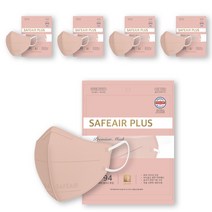세이프에어 새부리형 케어보건용마스크 대형 KF94, 50매, 블러쉬베이지