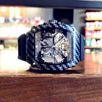 2022 새로운 Richard Hollow 자동 기계식 시계 Tourbillon 시계 남성용 성격 방수 야광 시계