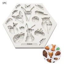 실리콘 몰드 정글 사파리 동물 실리콘 케이크 금형 3d 사파리 동물 모양 퐁당 케이크, D