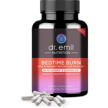 다이어트보조제 DR EMIL NUTRITION 베드타임 번 PM 팻 버너 - 수면 보조제 및 야간 식욕 억제제 여성 남성을 위한 무자극제 체중 감소 알약 신진대사 촉진제 30일 공, [01] 60개(1팩)