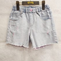 신디키즈 22년 여름신상품으로 나온 신축성 짱!! 편해서 어떤 옷이든 코디 가능한~~ 컬러구제 데님 반바지 CITH22FZ4