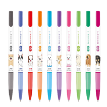 자바 신제품 0.5mm 멍이저점도 러버유성볼펜, 12개입, 포메라이안