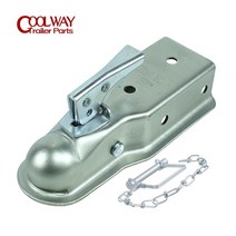 2X3 인치 5000 Lbs 트레일러 커플러 히치 볼 커플 링 스트레이트 혀 RV 부품 캠핑카 캐러밴 액세서리, 한개옵션0