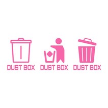 오피스왕국 쓰레기통 그래픽 스티커 dustbox2, 핫핑크