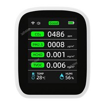 TFT 컬러 이산화탄소 기. NDIR 센서. 공기 에어질 PM2.5 PM10. CO2 TVOC AQI 테스터. 8 in 1, 01 r Quty Meter