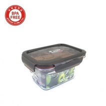 크리스탈 직사각밀폐 600ml 플라스 W 전자렌지 밀폐 반찬통 냉장고김 이중 플라스틱 프라스틱 누름, 쁘띠리쉬 본상품선택