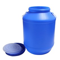대형 공업용 폐기물통 플라스틱 드럼통 폐수통 200L, 60L 철 후프 버킷 [파란색]