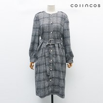 코인코즈 체크 라운드넥 벨트 포인트 원피스 (IY1WOC040)