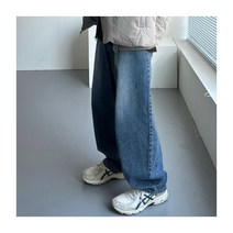 소장필수 벌룬 데님 와이드팬츠 청바지 빅사이즈 오버핏 코튼 데일리 남친룩 코디 시티보이 아메카지