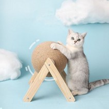 캣힐 고양이 호텔 DIY 원목 캣워커 고양이 바퀴 나무 타워 스크래처 공 장난감 새끼 고양이 사이잘 로프 보드 그라인딩 발 장난감 고양이 스크래칭 포스트 애완 동물 가구 용품, 엘, 하얀, 하얀_엘
