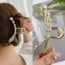 바나나핀 왕집게 헤어 업스타일 진주핀 인어 꼬리집게핀 골드핀 악세사리 여성 헤어핀
