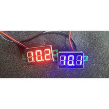0.36in 디지털 전압 게이지 4v-30v, 파랑