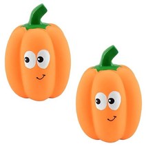 915913 POPETPOP 2pcs Pet Squeak Toys Pumpkin Shaped Latex Sound Squeaker Teeth Grinding Chew Toy Tra