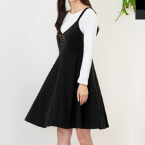 [네쥬] 여성 가을 겨울 귀여운 뷔스티에 플로럴 미니 원피스