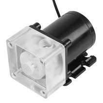 수냉쿨러 컴퓨터쿨러 cpu쿨러 12V 0.8A 10W G1/4 스레드 CPU PC 컴퓨터 냉각 시스템용 저소음 워터 펌프, 01 Black