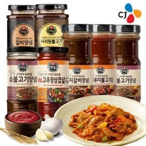 CJ 백설 돼지갈비 소갈비 불고기 삼겹살구이 양념장19. 고추장삼겹살구이양념500g x6개