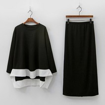 퍼니걸스 5442 레이어드 롱 스커트 트레이닝 세트 여성의류