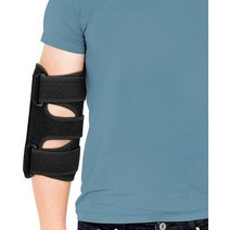 XCNIEE 팔꿈치 보조기 건염용 탈착식 금속 부목 2개 척골 신경 포착용 Cubital Tunnel Syndrome 남성 여성용 야간, 1개(1팩), 검은색