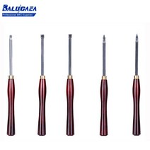 목공기계 부품목재 선반 도구 1 개 목공 치즐 카바이드 인서트 커터 스퀘어 생크 나무 손잡이 선반 용 목재, 02 B Red Shank