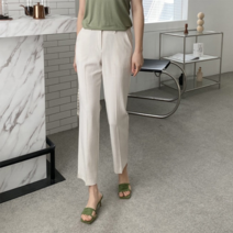 플랩 플랩 77까지 럭크 텐셀 일자핏 팬츠