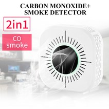일산화탄소 감지기 경보기 캠핑 측정기최신 2 in 1 CO 일산화탄소 센서 및 연기 감지기 화재 경보 센서 CO, 한개옵션0