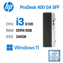 HP 중고컴퓨터 ProDesk 400 G4 SFF 인텔 core-i3 사무용컴퓨터, i3-6100, 8GB+240GB, 기본형