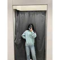 Uniqlo 남성/여성/커플 하프 지퍼 풀오버 스웨터 편안한 캐주얼 운동복 가을 449041