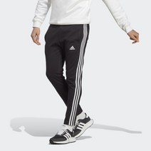아디다스 ADIDAS 퍼포먼스 맨 에센셜 싱글 저지 테이퍼드 오픈헴 3S 팬츠 기능성면바지 삼선트레이닝바지 면바지 기능성면혼방 삼선바지 IC0044