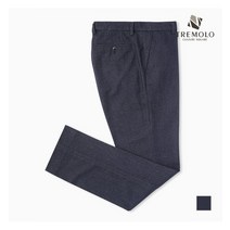 인디안 TREMOLO 네이비 사선조직 베이직 슬랙스_TRBDLTZ9225