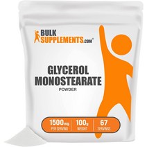 벌크 서플리먼츠 글리세롤 모노스테아레이트 분말 1500mg, 99g
