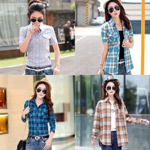 탑크로스 체크 남방 여성 블라우스 셔츠 30종 모음