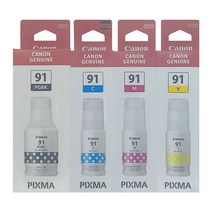 캐논 GI-91 PGBK 잉크 G2960 G3960 G1920 G2923 G3923, 4색세트