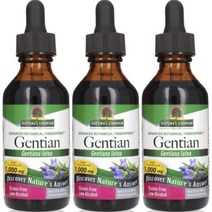 네이처스앤서 Natures Answer Gentian 1000mg 네이처스 앤서 고흡수 용담초 뿌리 추출물 액상 액체 2Floz(60ml) 3병, x, 1개