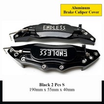 자동차캘리퍼 알루미늄 자동차 3D 디스크 브레이크 캘리퍼 커버 스티커 2 개 폭스바겐 푸조 피아트 크루저, 11 2Pcs S size Black, 11 2Pcs S size Black