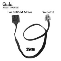 와이어 커넥터 하이테크 전원 기능 시리즈 부품 25CM WEDO 2.0 크리스탈 케이블 EV3 빌딩 블록 클래식 로보틱스 DIY 완구, [01] 1 Piece 25 cm WeDo