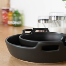 블랙 원형핸들 샐러드볼, 소, 소, 1개